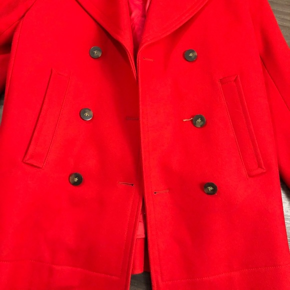 Club Monaco Italian Wool Coat XS Red - Picture 3 of 5
